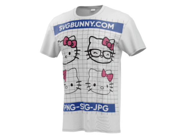 Hello Kitty Face SVG, Silhouette Hello Kitty SVG, Cricut Hello Kitty SVG