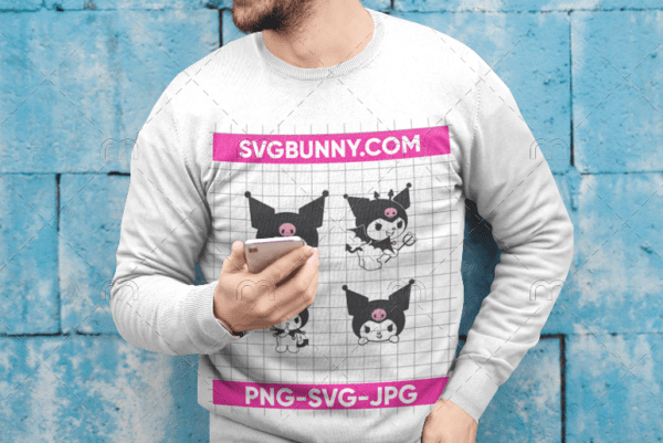 Kuromi Bundle Svg, Kuromi SVG, Hello Kitty SVG, Kuromi Cricut, Kuromi Clipart, My Melody And Kuromi SVG File