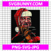Freddy Krueger SVG, Horror Christmas Theme Wearing A Santa Hat SVG, Christmas SVG