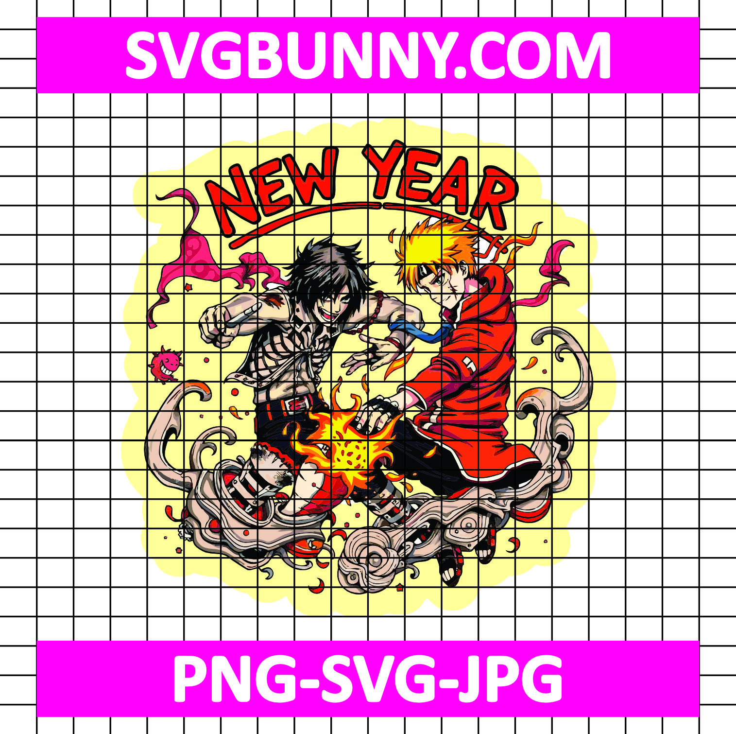 Attack on Titan & Naruto New Year SVG, Attack on Titan SVG, Naruto SVG, Anime SVG One Piece & Dragon Ball Z New Year SVG Attack on Titan & Naruto New Year SVG, Attack on Titan SVG, Naruto SVG, Anime SVG