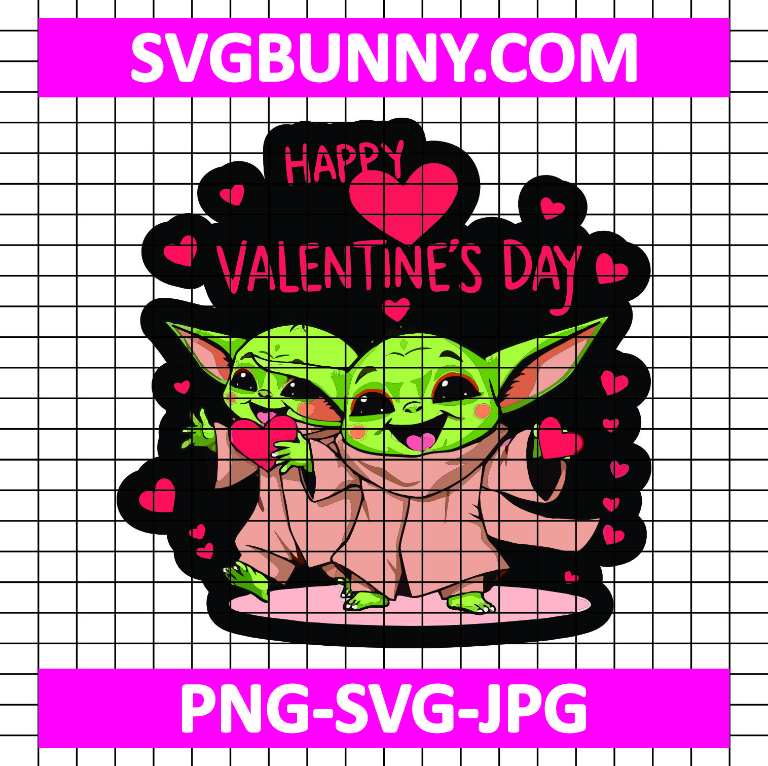 Baby Yoda Happy Valentine Day bundle SVG, Valentines Day SVG, Baby Yoda SVG Valentine Car Baby Yoda happy valentine day bundle svg, valentine day svg w