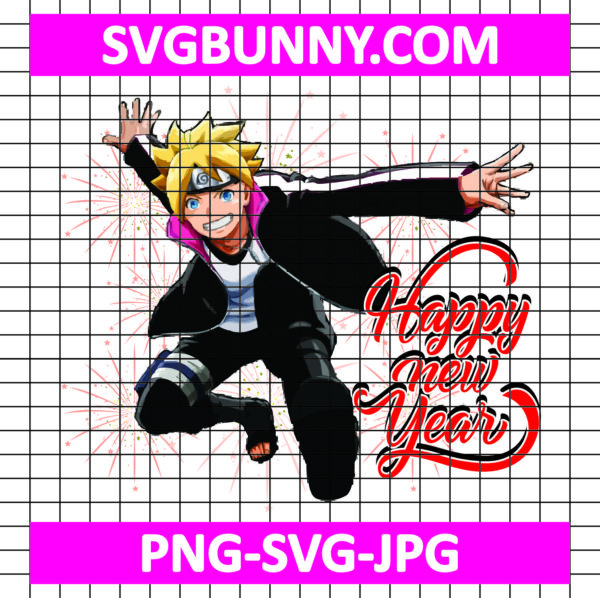 Boruto Happy New Year SVG, Boruto SVG, Naurto SVG, Anime SVG