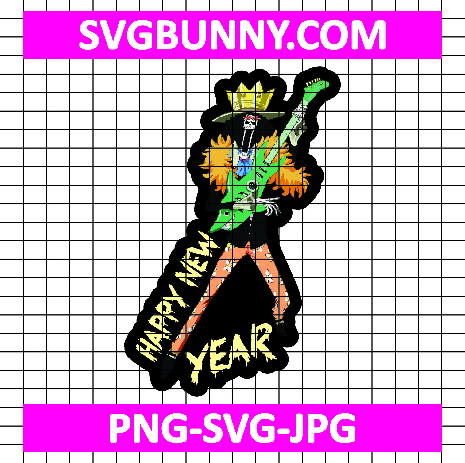 Brook Happy New Year SVG, Brook SVG, One Piece SVG, Anime SVG Naruto Brook Happy New Year SVG, Brook SVG, One Piece SVG, Anime SVG