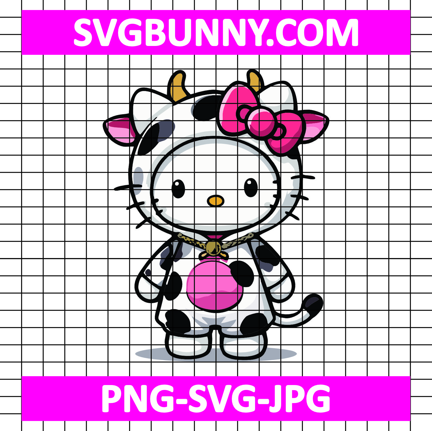 Cow Hello Kitty Heart SVG, Valentine Heart SVG, Cow SVG, Valentines Day SVG Grinch Hello Kitty SVG Cow Hello Kitty Heart SVG, Valentine Heart SVG, Cow SVG, Valentines Day SVG