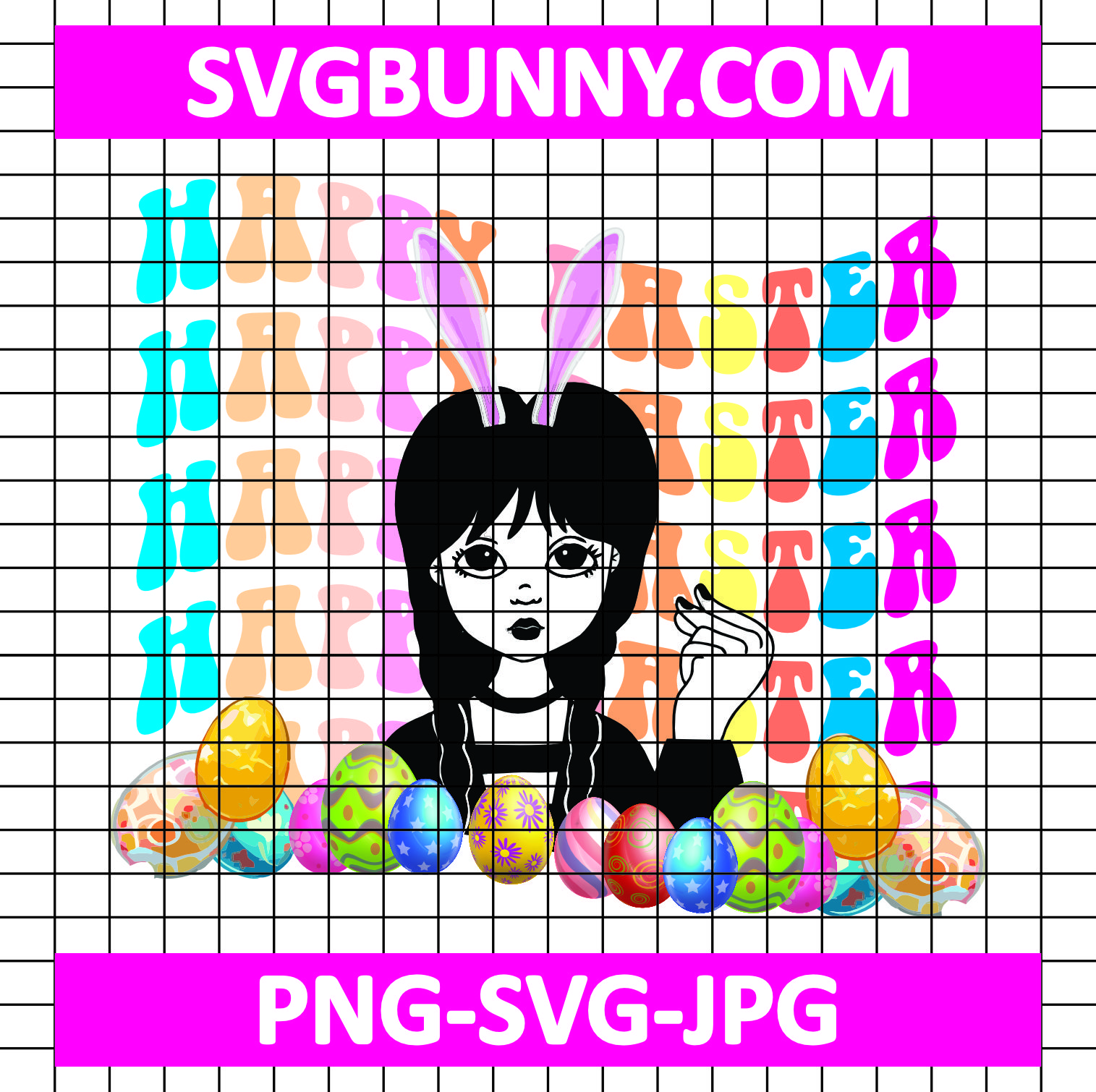 Happy Wednesday SVG, Cute Easter SVG, Cute Girl Easter SVG, Bunny Egg Hunt SVG Mickey Mouse Happy Easter SVG Happy Wednesday SVG, Cute Easter SVG, Easter SVG, Cute Girl Easter SVG, Bunny Egg Hunt SVG