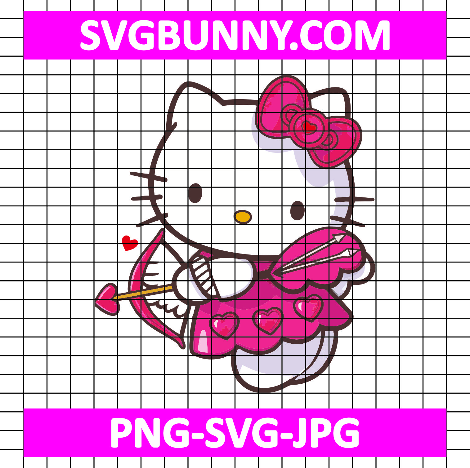 Hello Kitty Angel Valentine Day SVG, Cute Hello Kitty SVG, Disney SVG Mickey head Valentines Day SVG Hello Kitty Angel Valentine Day SVG, Cute Hello Kitty SVG, Disney SVG