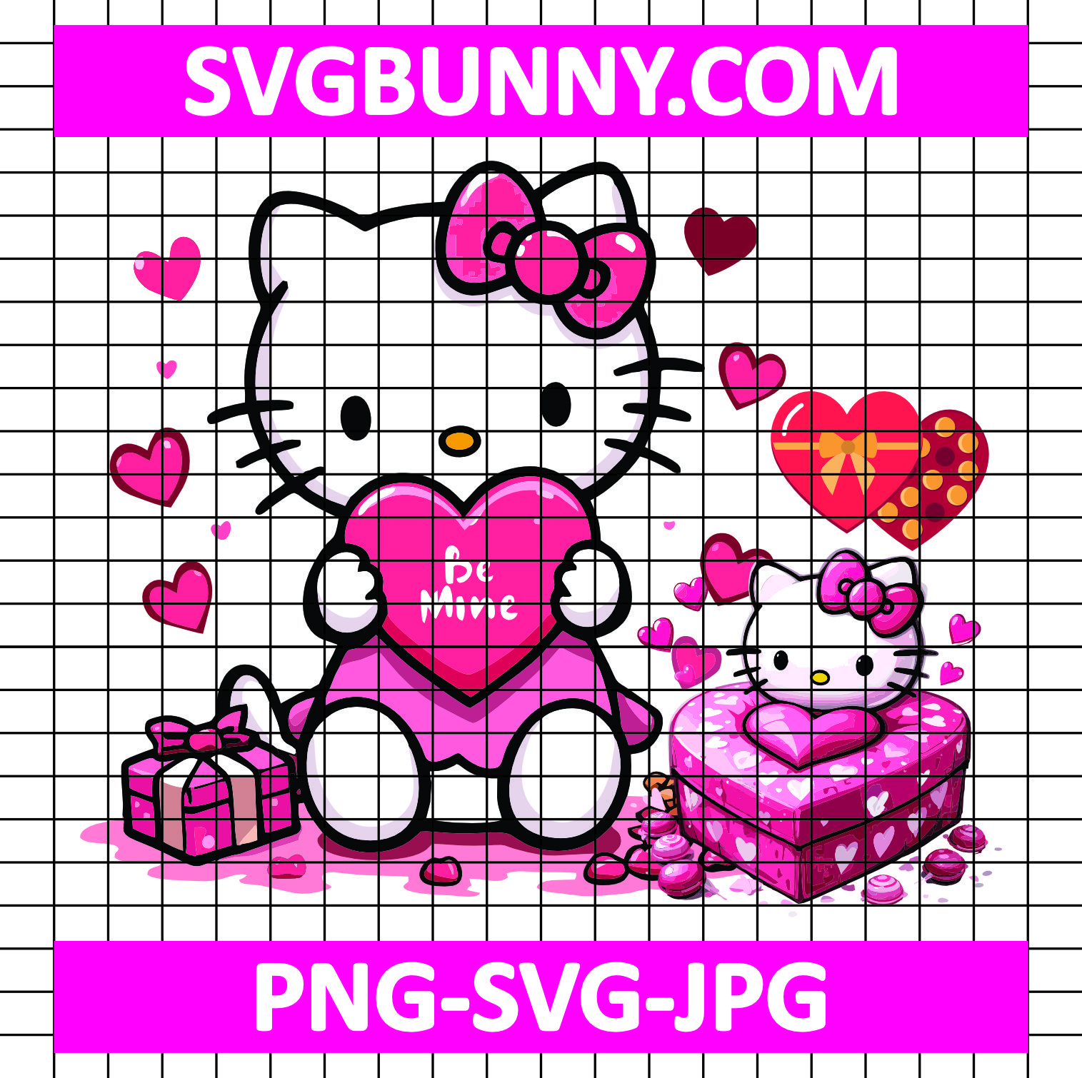 Hello Kitty Be Mine Candy SVG, Hello Kitty Valentine SVG, Candy Heart SVG, Valentines Day SVG, PNG DXF EPS Mummy Hello Kitty SVG Hello Kitty Be Mine Candy SVG, Hello Kitty Valentine SVG, Candy Heart SVG, Valentines Day SVG, PNG DXF EPS