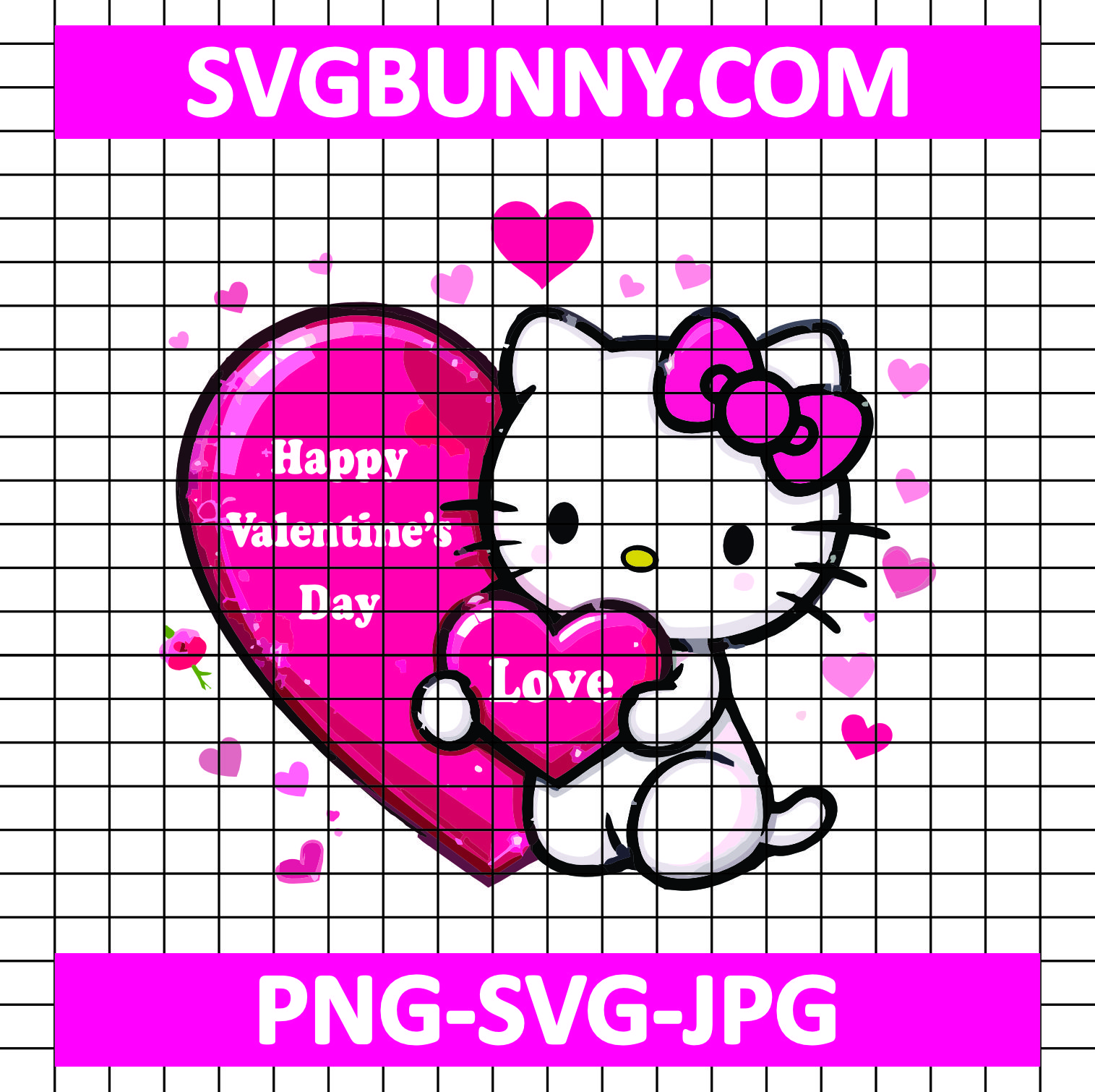 Hello Kitty Valentine Day SVG, Happy Valentines Day SVG, Hello Kitty SVG, Love SVG Plama Be Your Valentine SVG Hello Kitty Valentine Day SVG, Happy Valentines Day SVG, Hello Kitty SVG, Love SVG