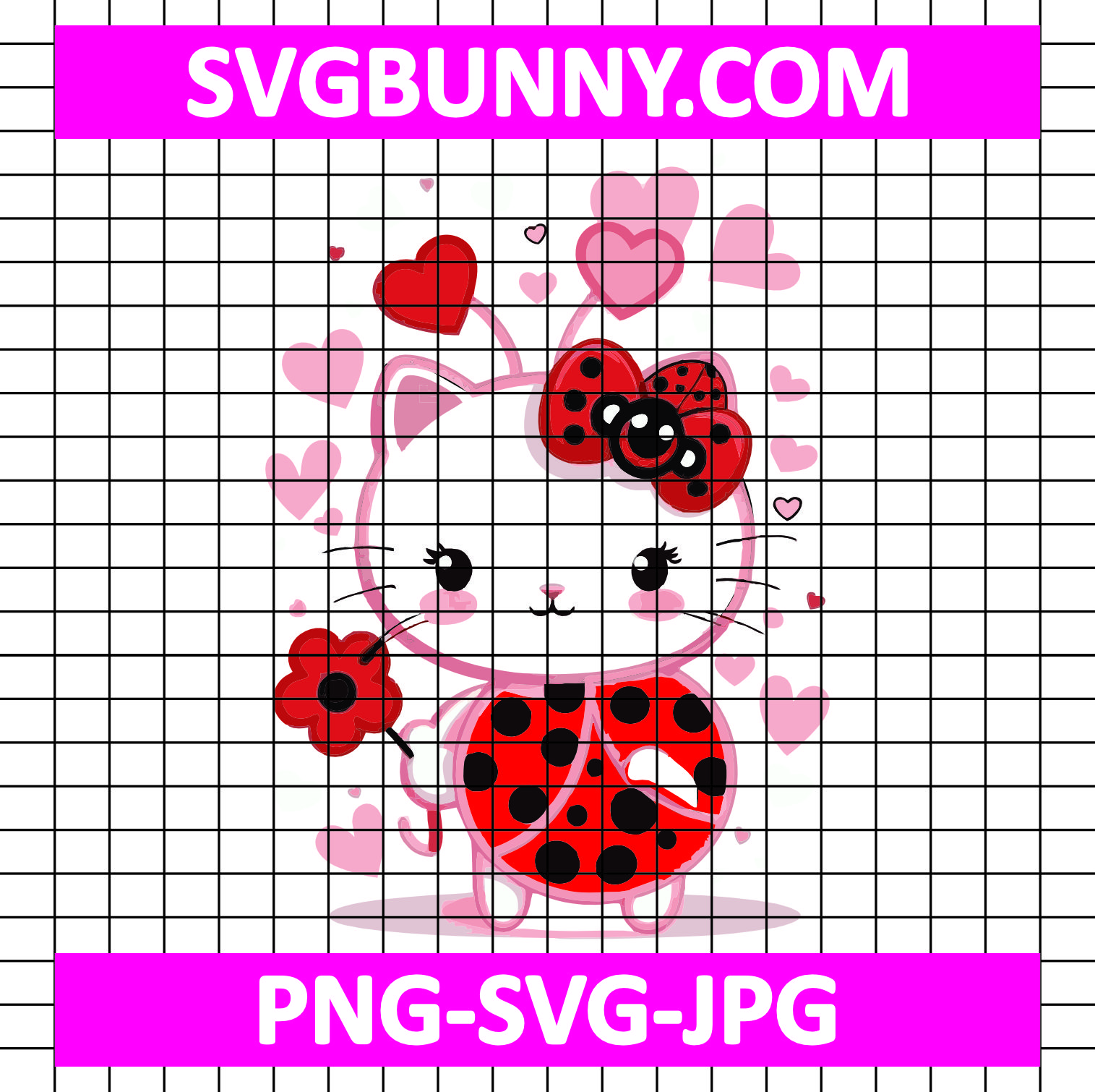 Ladybug Kitty love Valentines Day SVG, Ladybug Kitty SVG, Hello Kitty SVG Toy Story Valentines Day SVG Ladybug Kitty love Valentines Day SVG, Ladybug Kitty SVG, Hello Kitty SVG