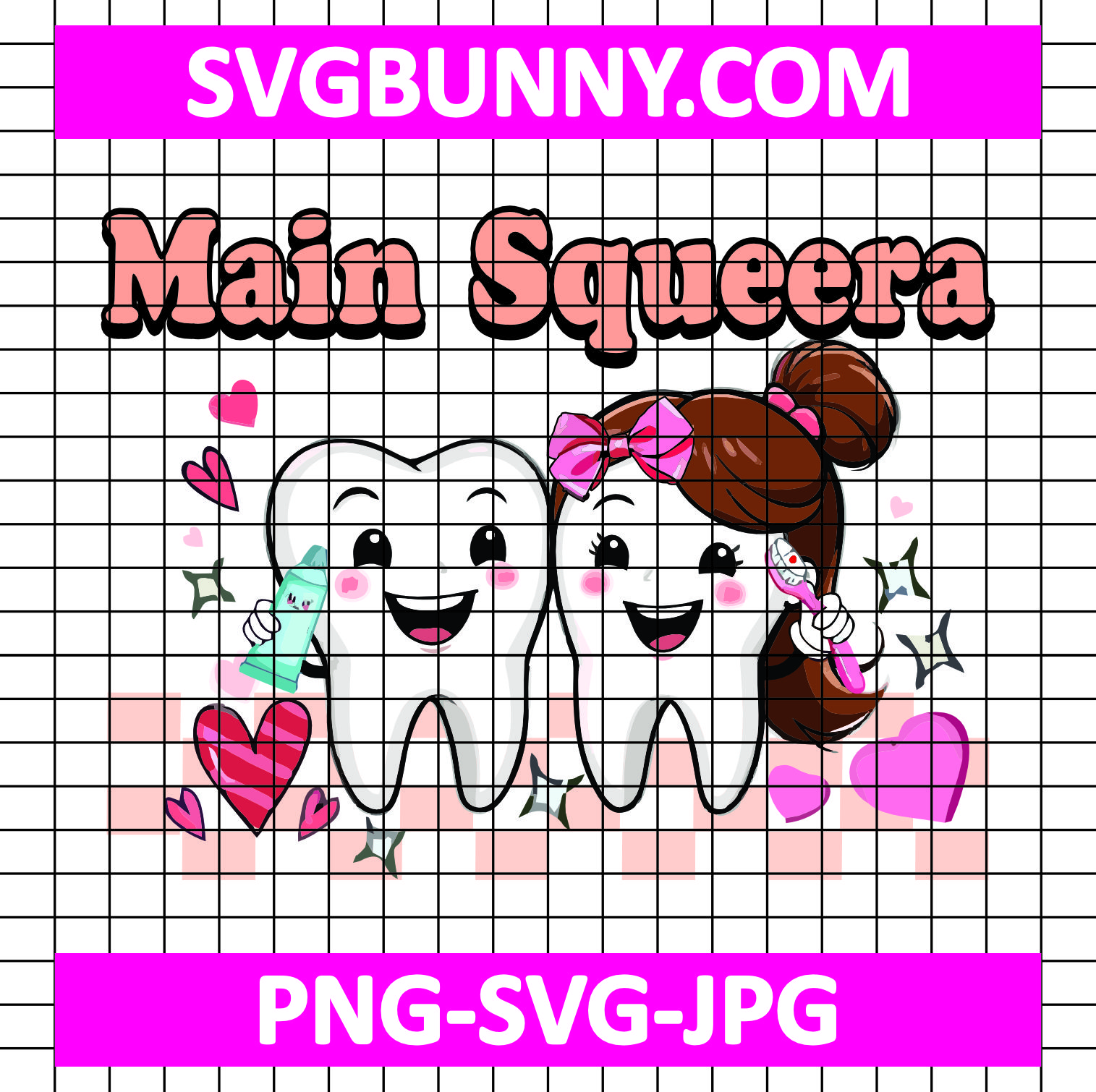 Main Squeera Tooth Dental Valentine SVG, Happy Valentines Day SVG, Main Squeera SVG Kuromi angel Valentine Day SVG Main Squeera Tooth Dental Valentine SVG, Happy Valentines Day SVG