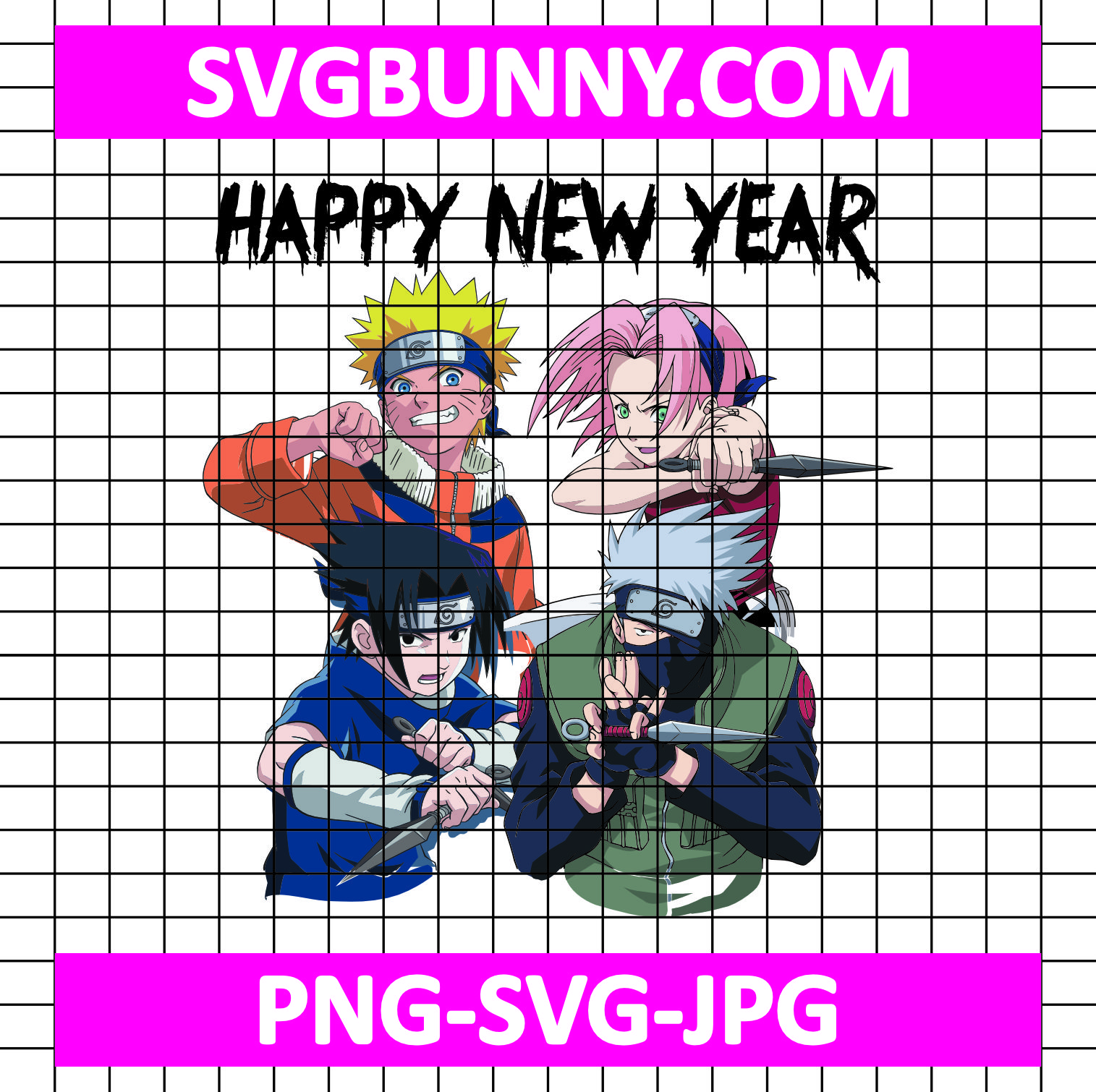 Naruto & Friends Happy New Year SVG, Naruto & Friends SVG, Naruto SVG, Anime SVG Hokage Naruto New Year SVG Naruto & Friends Happy New Year SVG, Naruto & Friends SVG, Naruto SVG, Anime SVG