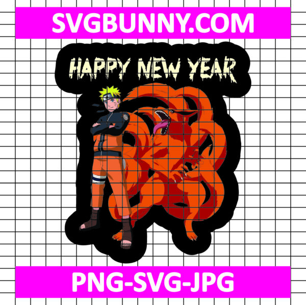 Naruto & Kurama New Year SVG, Naruto and Kurama SVG, Naruto SVG, Anime SVG