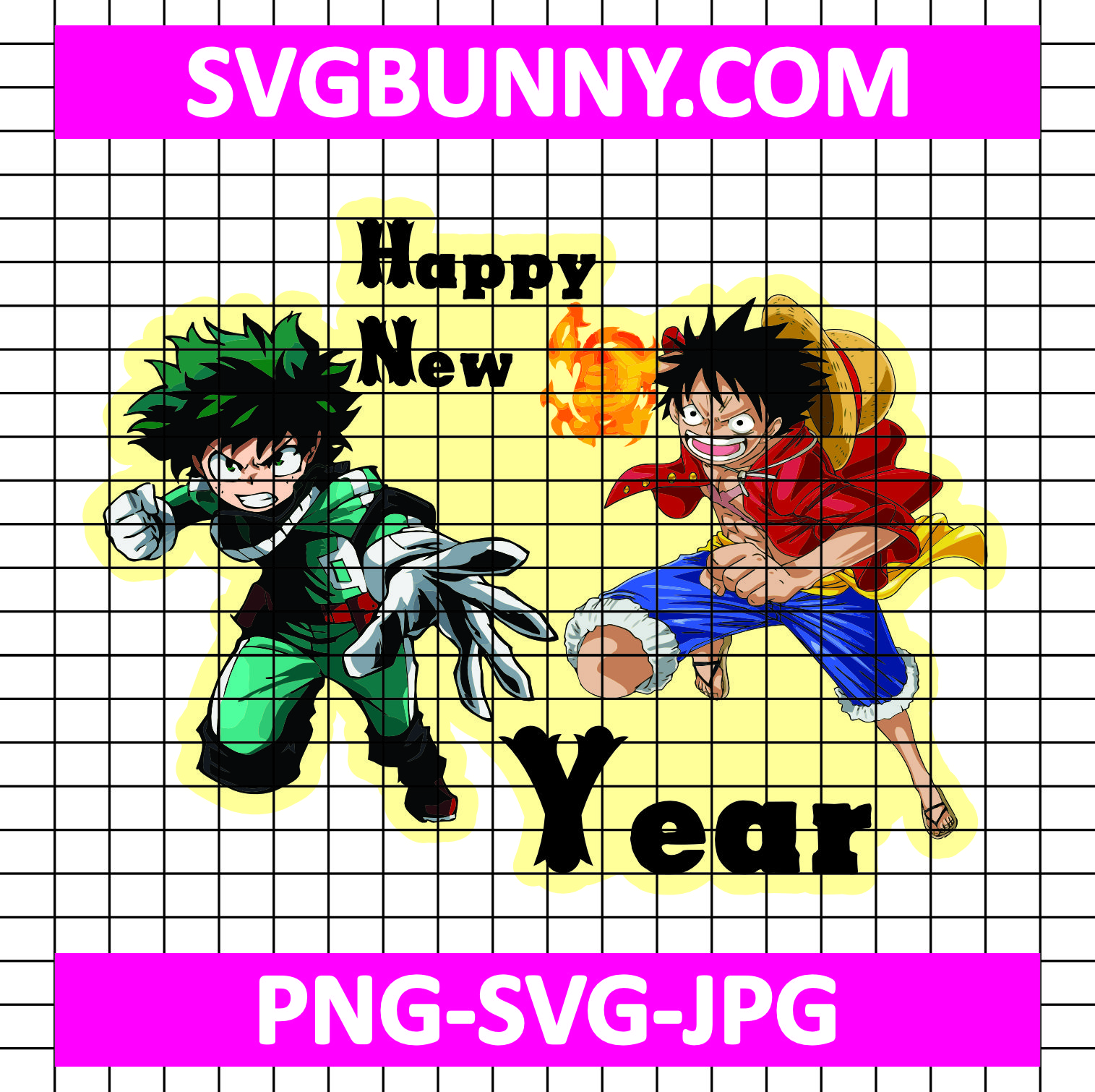 One Piece & My Hero Academia New Year SVG, One Piece SVG, My Hero Academia SVG, Luffy SVG, Anime SVG Dragon Ball Z & Fairy Tail New Year SVG One Piece & My Hero Academia New Year SVG, One Piece SVG, My Hero Academia SVG, Luffy SVG, Anime SVG