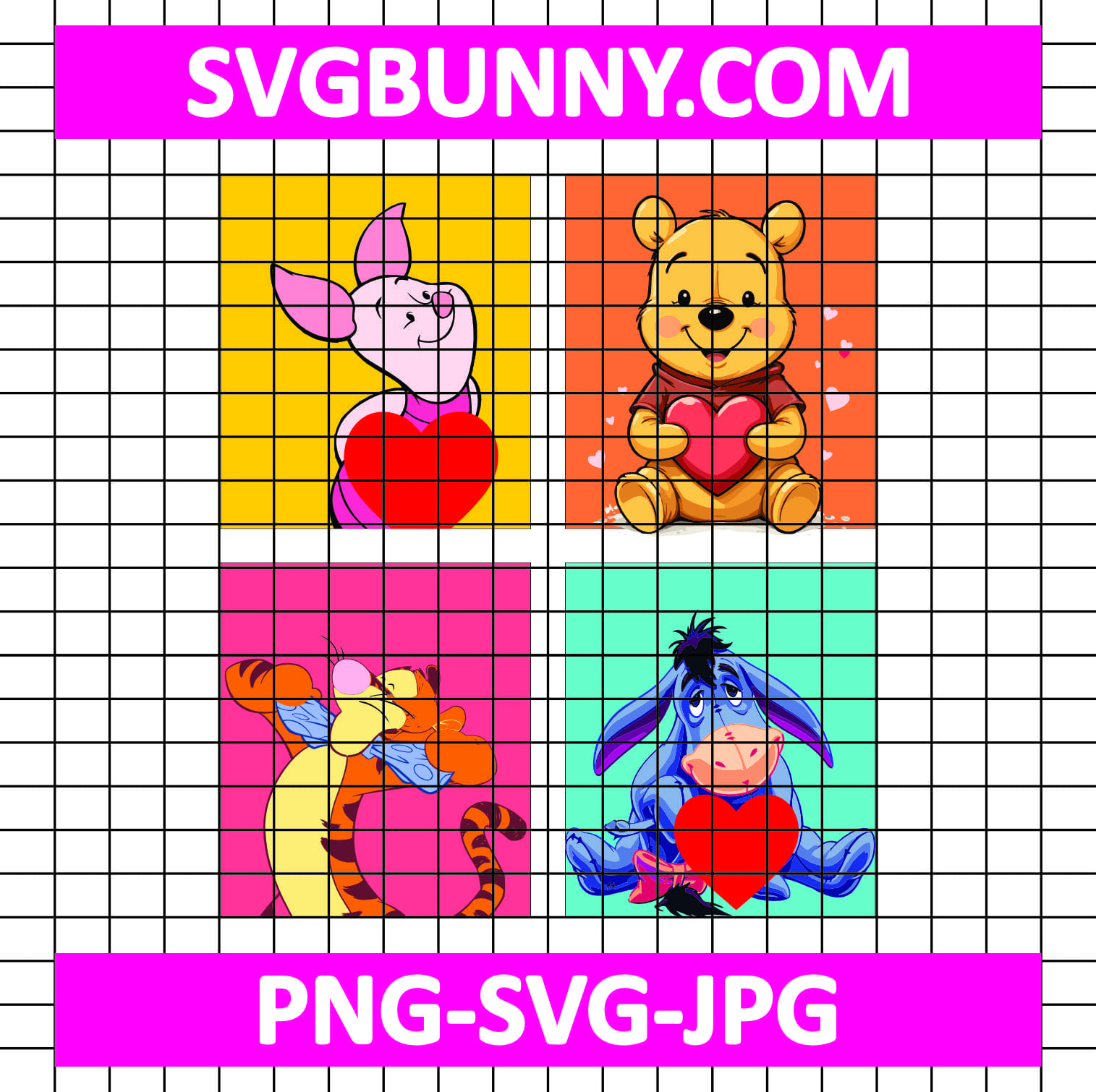 Pooh and friends SVG, Pooh and friends heart SVG, Pooh Valentine SVG, Valentines Day SVG Valentine heart nurse SVG Pooh and friends SVG, Pooh and friends heart SVG, Pooh Valentine SVG, Valentines Day SVG