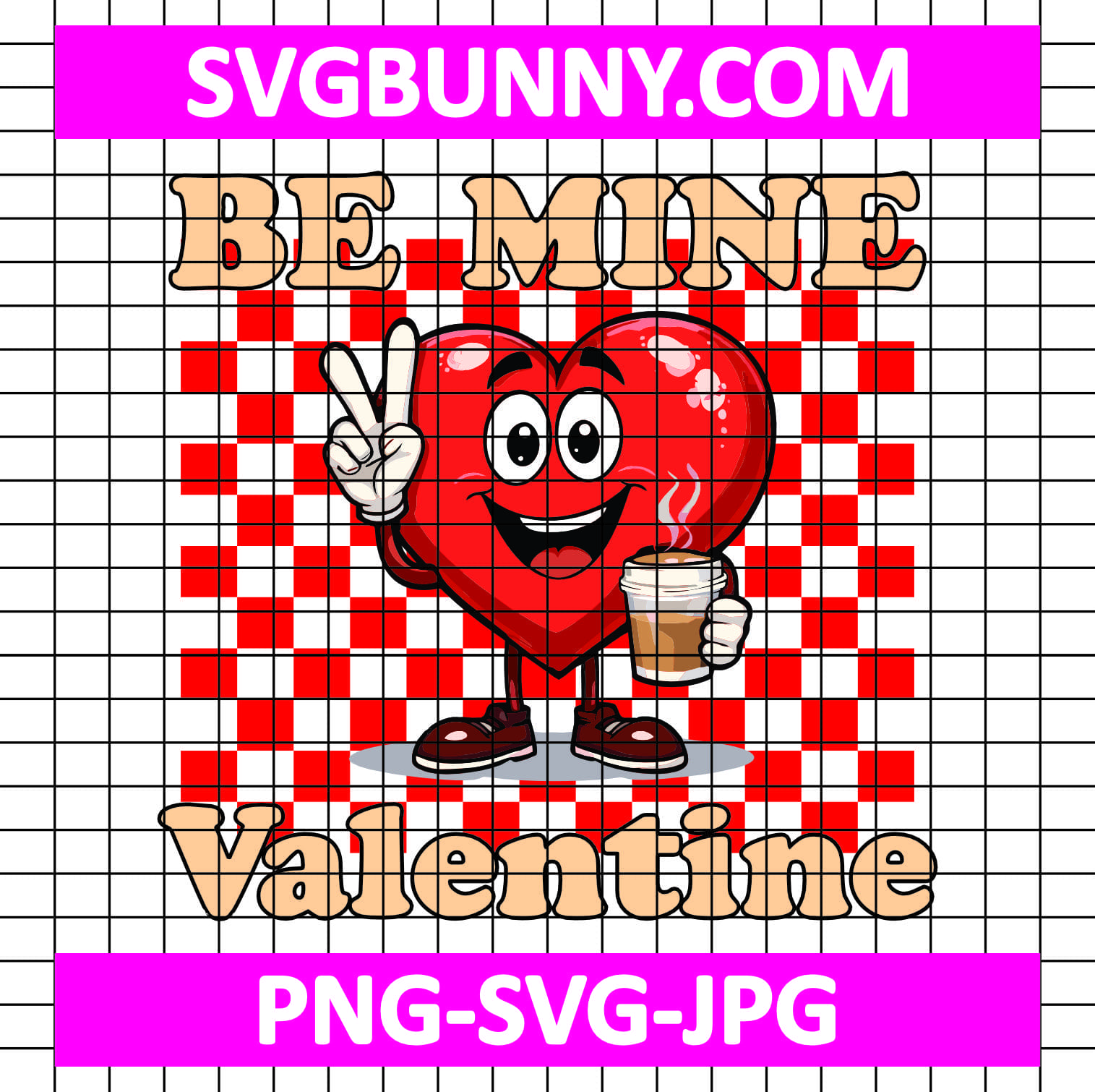 Retro Valentine Heart SVG, Be Mine SVG, Heart Valentines Day SVG Stitch Valentine candy heart SVG Retro Valentine Heart SVG, Be Mine SVG, Heart Valentines Day SVG