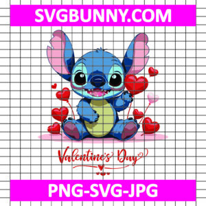 Stitch Cute Valentines Day SVG, Cute Stitch SVG, Stitch Heart SVG, Disney SVG
