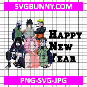 Team 7 Happy New Year SVG, Naruto SVG, Anime SVG, New Year SVG