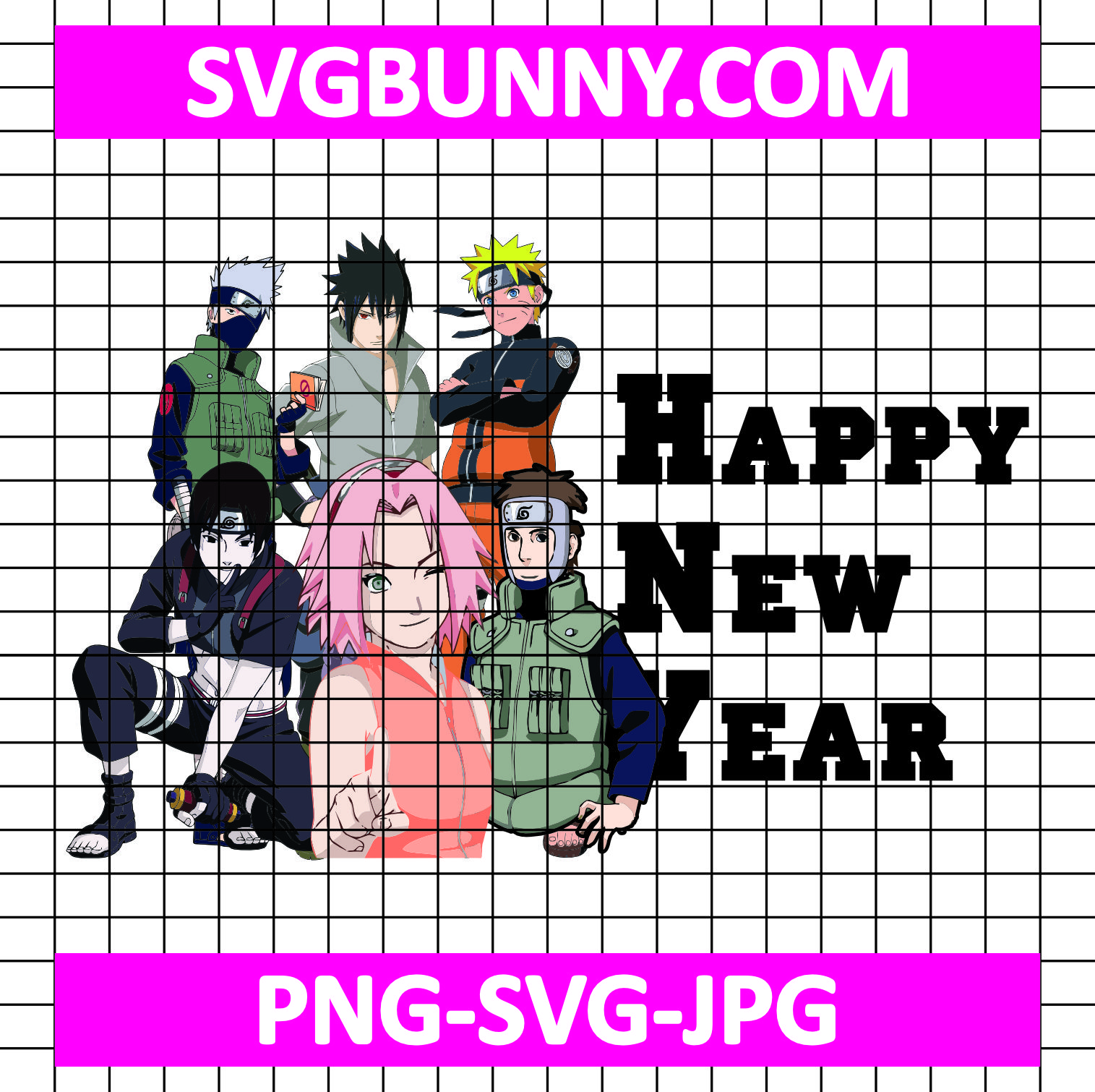 Team 7 Happy New Year SVG, Naruto SVG, Anime SVG, New Year SVG Sasuke & Naruto New Year SVG Team 7 Happy New Year SVG, Naruto SVG, Anime SVG, New Year SVG
