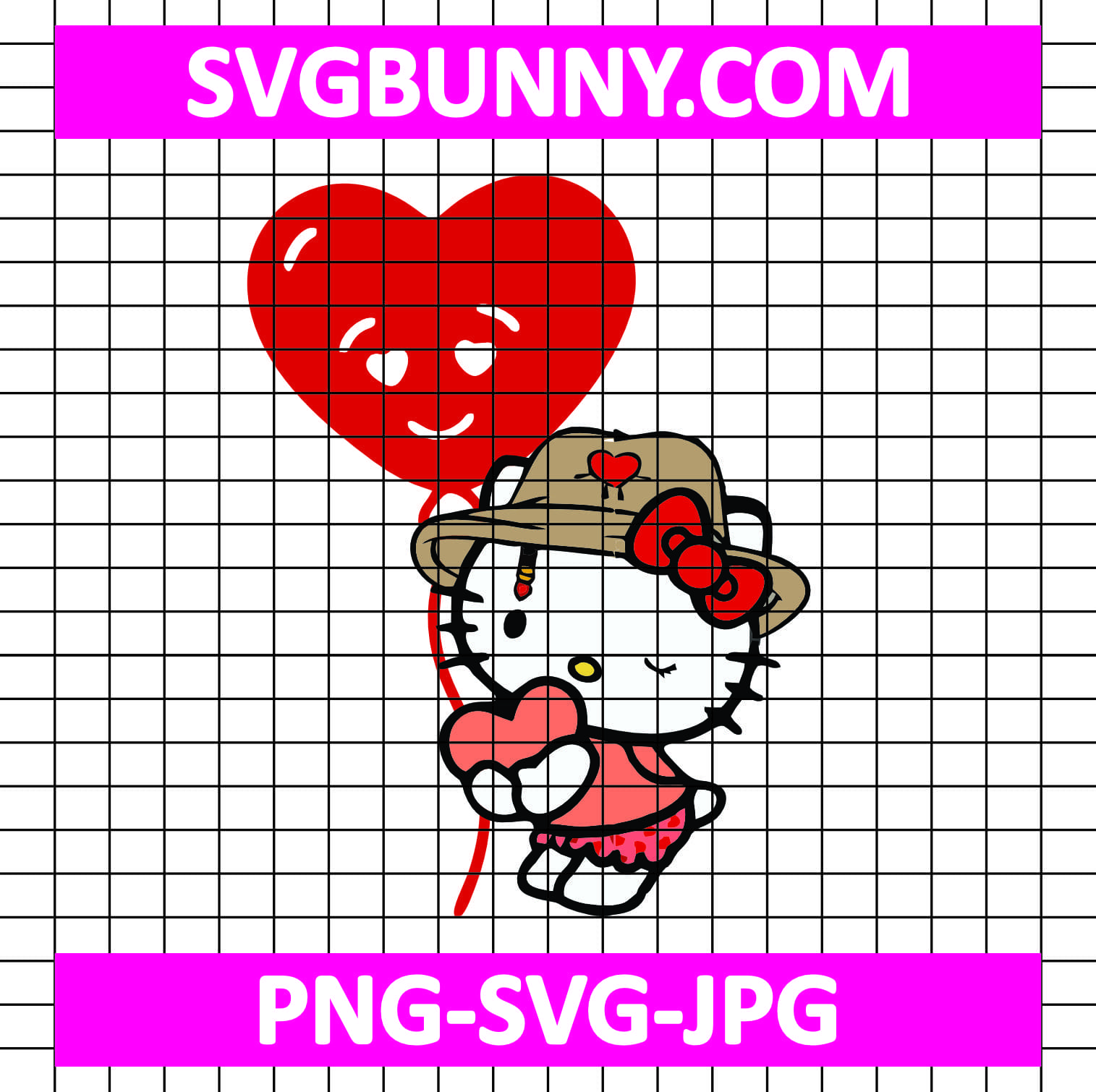 Valentine Benito Hello Kitty SVG, Heart SVG, Valentines Day SVG Cow Hello Kitty Heart SVG Valentine Benito Hello Kitty SVG, Heart SVG, Valentines Day Svg