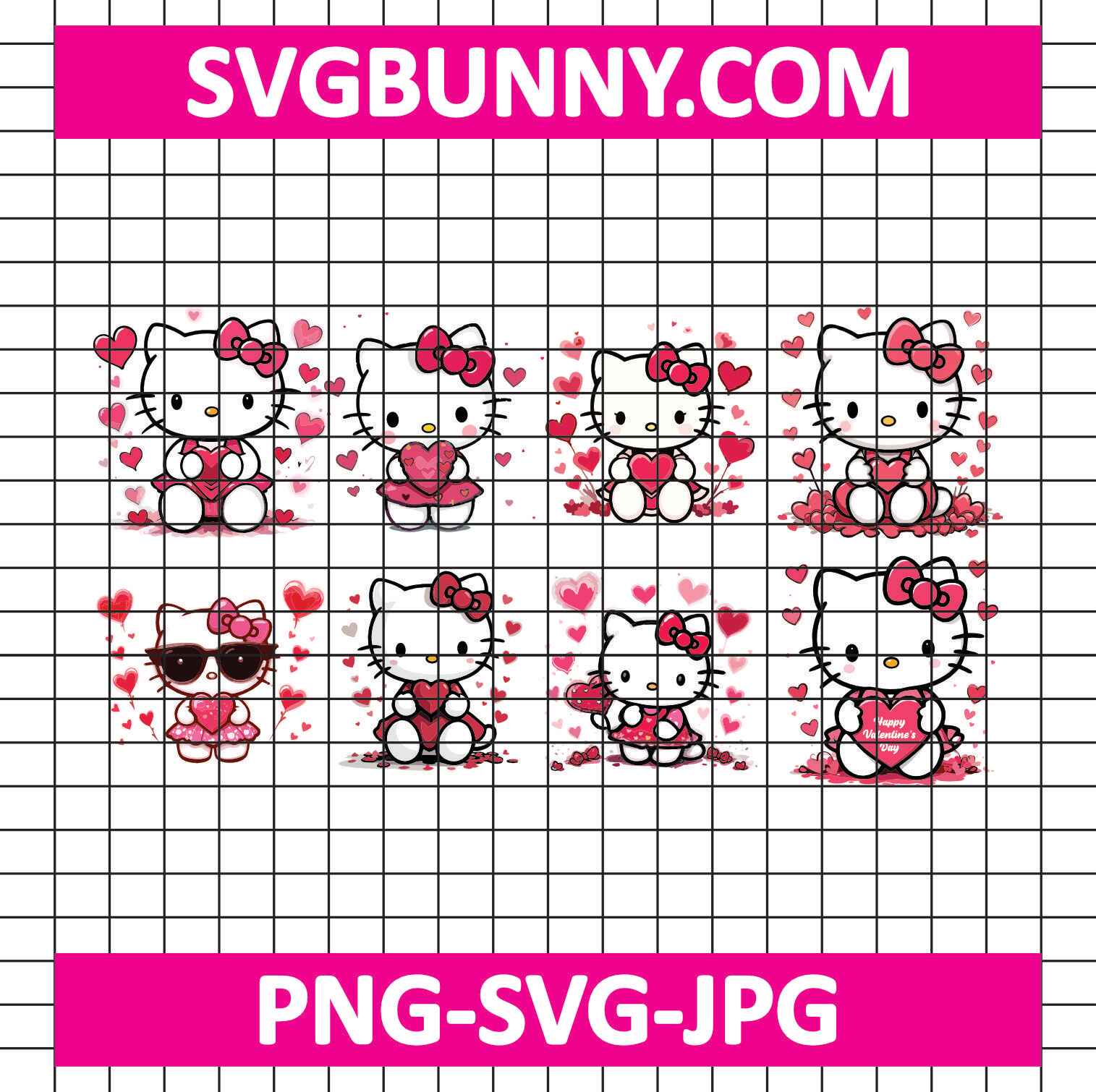 Valentines Hello Kitty Bundle SVG, Valentines Day SVG, Valentine SVG, Love SVG, Cricut File Valentine's Hello Kitty Bundle Valentines Hello Kitty Bundle SVG, Valentines Day SVG, Valentine SVG, Love SVG, Cricut File