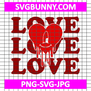 Valentines Sad Heart Love SVG, Bad Bunny Valentine's SVG, Valentines Day SVG