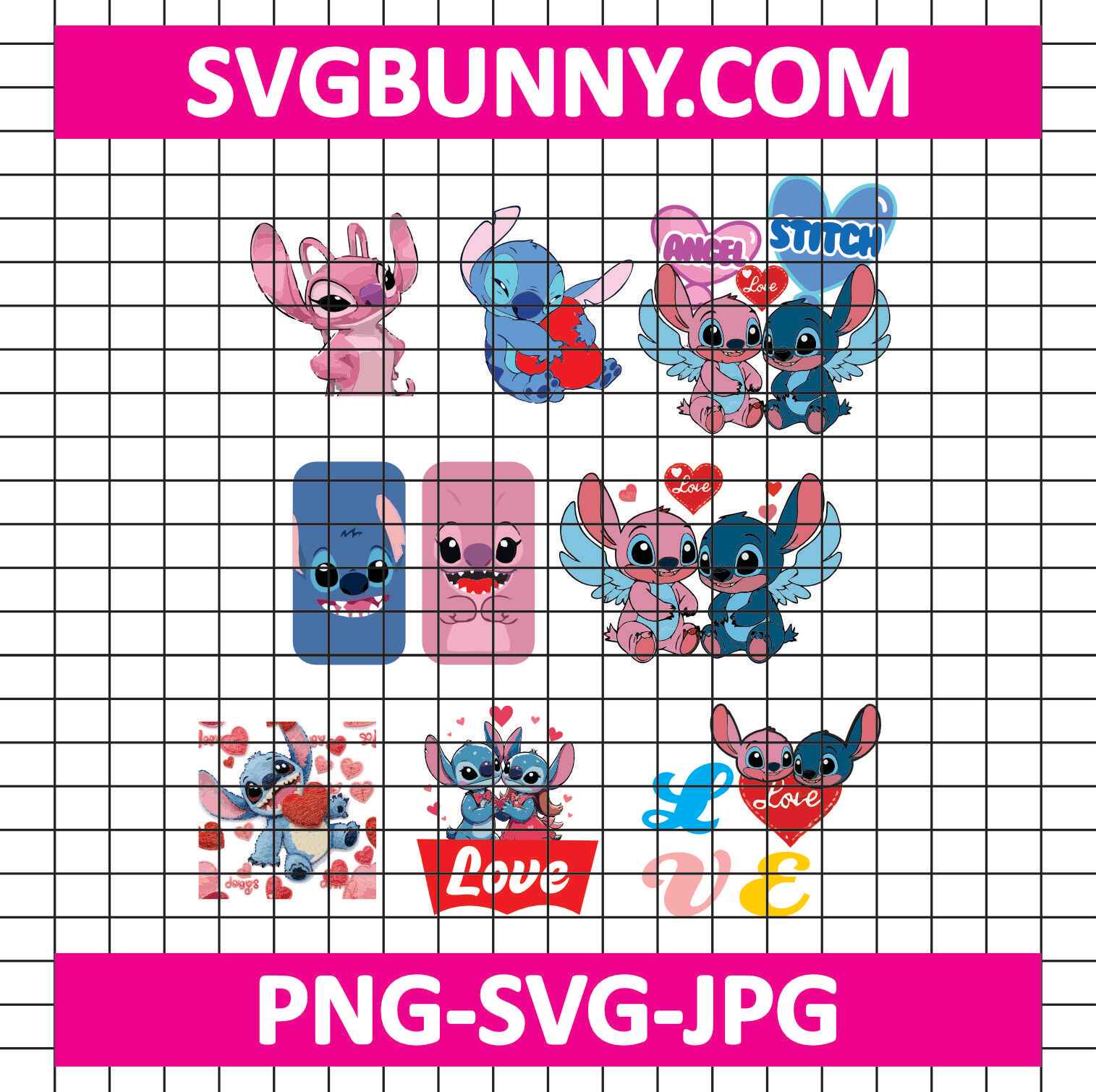 Valentines Stitch SVG Bundle, Happy Valentines Day SVG, Stitch and Angel SVG, Stitch Love SVG Stitch and Lilo Valentine Bundle SVG Valentines Stitch SVG Bundle, Happy Valentines Day SVG, Stitch and Angel SVG, Stitch Love SVG