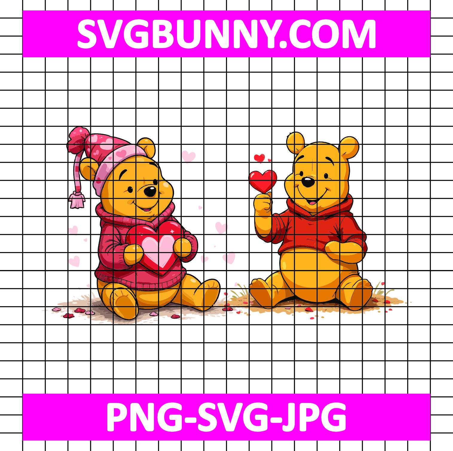 Winnie The Pooh Candy Heart SVG, Pooh Bear Love Valentines Day SVG, Winnie Pooh Lover SVG, DXF PNG EPS Retro Valentines Heart SVG Winnie The Pooh Candy Heart SVG, Pooh Bear Love Valentines Day SVG, Winnie Pooh Lover SVG, DXF PNG EPS