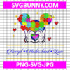 Accept Understand Love Autism SVG, Puzzle Piece SVG, Be Kind SVG, Cartoon Autism SVG