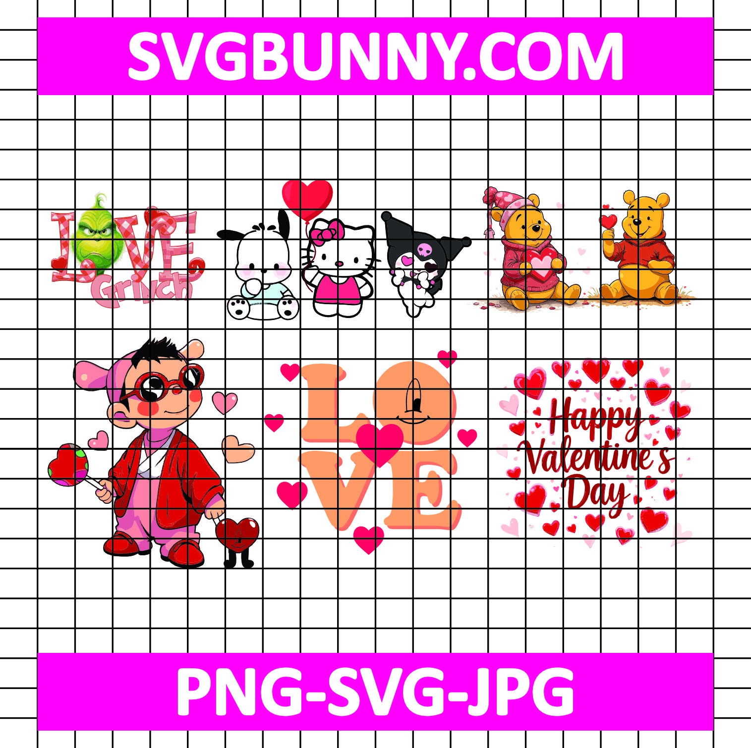 Baby Benito SVG, Hello Kitty SVG, Pooh SVG, Grinch SVG, Valentines Day SVG, Heart SVG, Valentines Bundle SVG Bluey loves Autism SVG Baby Benito SVG, Hello Kitty SVG, Pooh SVG, Grinch SVG, Valentines Day SVG, Heart SVG, Valentines Bundle SVG
