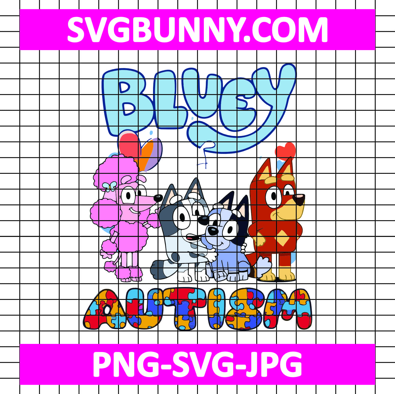 Bluey And Friends Autism SVG, Cartoon Autism SVG, Autism Awareness SVG, Bluey Heart SVG Mickey Mouse Head Love Autism SVG Bluey And Friends Autism SVG, Cartoon Autism SVG, Autism Awareness SVG, Bluey Heart SVG