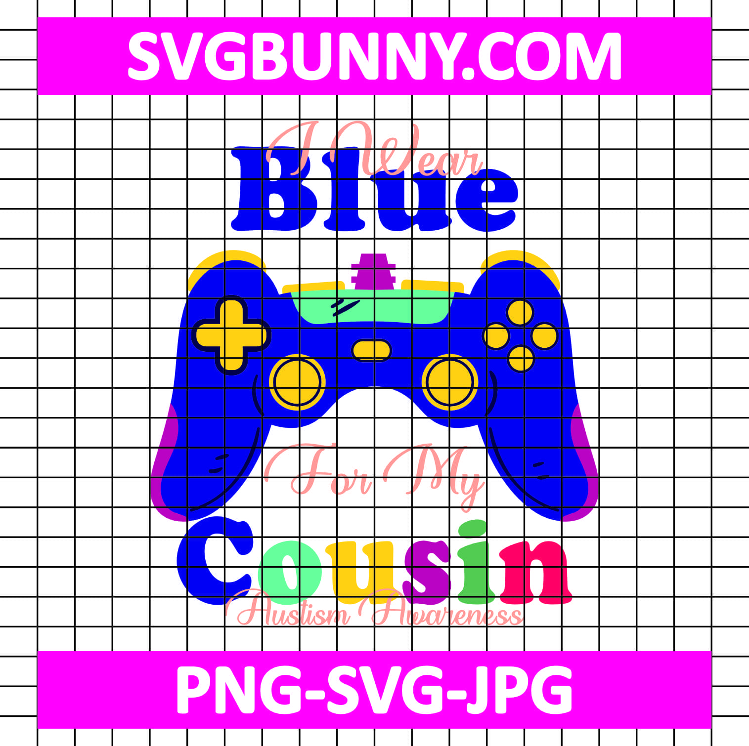 I Wear Blue For My Cousin SVG, Autism Video Game Lover SVG, Autism SVG, Game SVG Fire Hose Awareness Ribbon SVG I Wear Blue For My Cousin Svg, Autism Video Game Lover SVG, Autism SVG, Game SVG