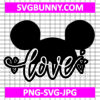 Love Autism SVG, Autism Mickey Head SVG, Puzzle Piece SVG, Autism Support Child SVG PNG DXF EPS