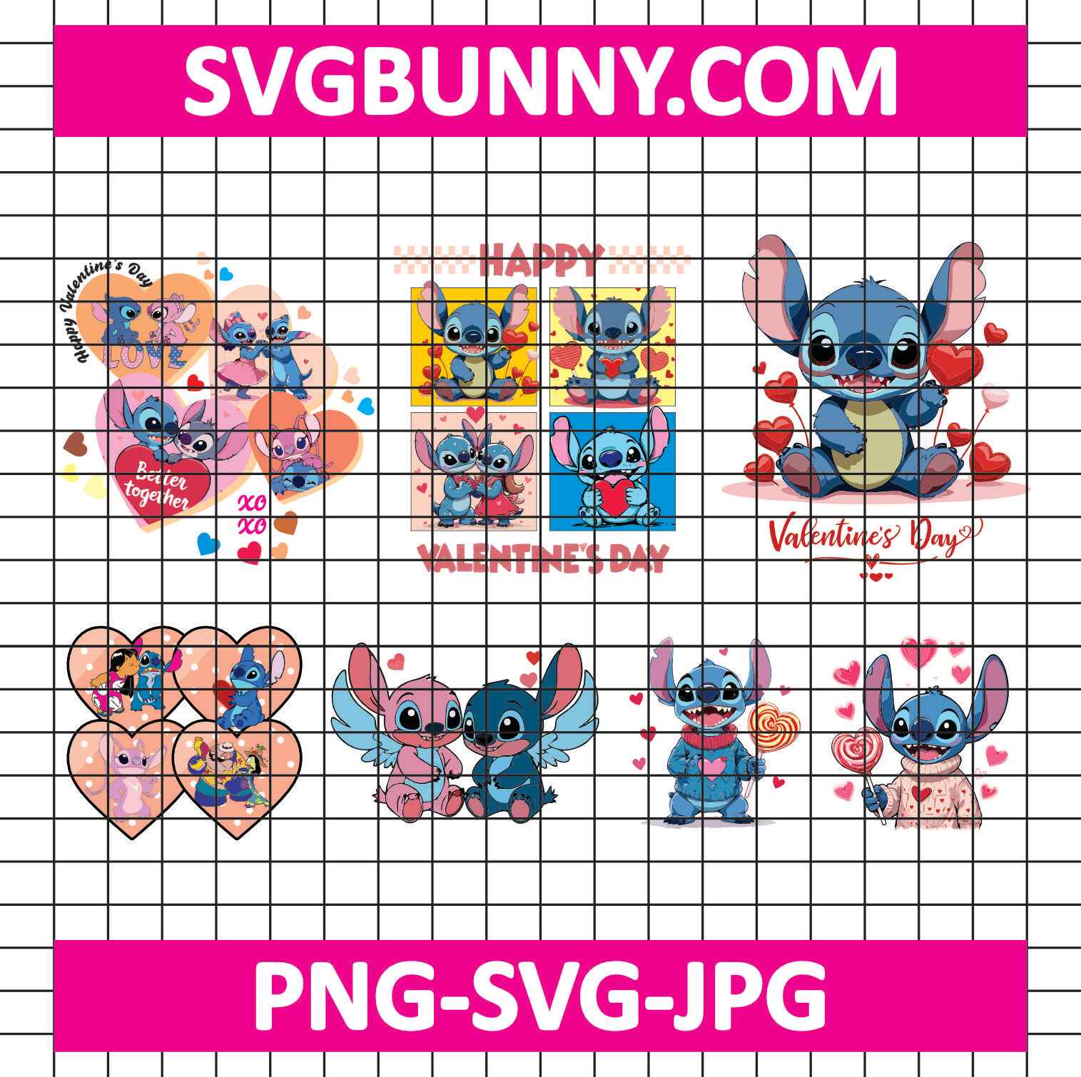 Stitch Valentines Bundle SVG, Stitch and Angel SVG, Stitch x Lilo SVG, Stitch Heart SVG, Valentine's Day SVG Stitch Valentines Bundle SVG Stitch Valentines Bundle SVG, Stitch and Angel SVG, Stitch x Lilo SVG, Stitch Heart SVG