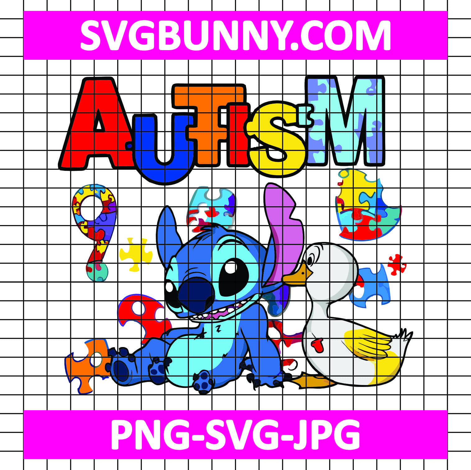 Stitch and Duck Autism SVG, Cartoon Autism SVG, Autism Awareness SVG Autism is My Gift SVG Stitch and Duck Autism sVG, Cartoon Autism SVG, Autism Awareness SVG
