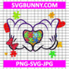 Till All The Pieces Fit SVG, Mickey Autism SVG, Autism Awareness SVG, Disney Design Puzzles SVG, Mickey Hands Heart SVG Png Dxf Eps