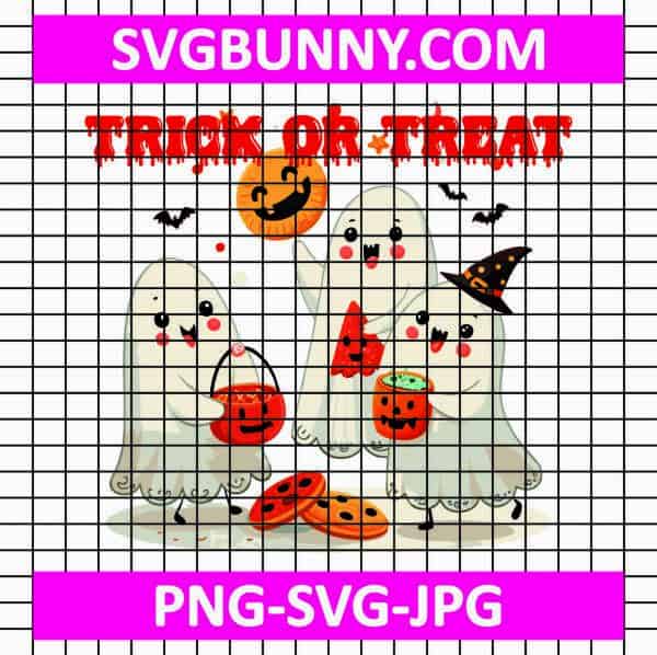 Trick Or Treat PNG, Ghost Kid PNG, Halloween Candy PNG, Pumpkin Basket PNG, Halloween Candy SVG, Halloween SVG