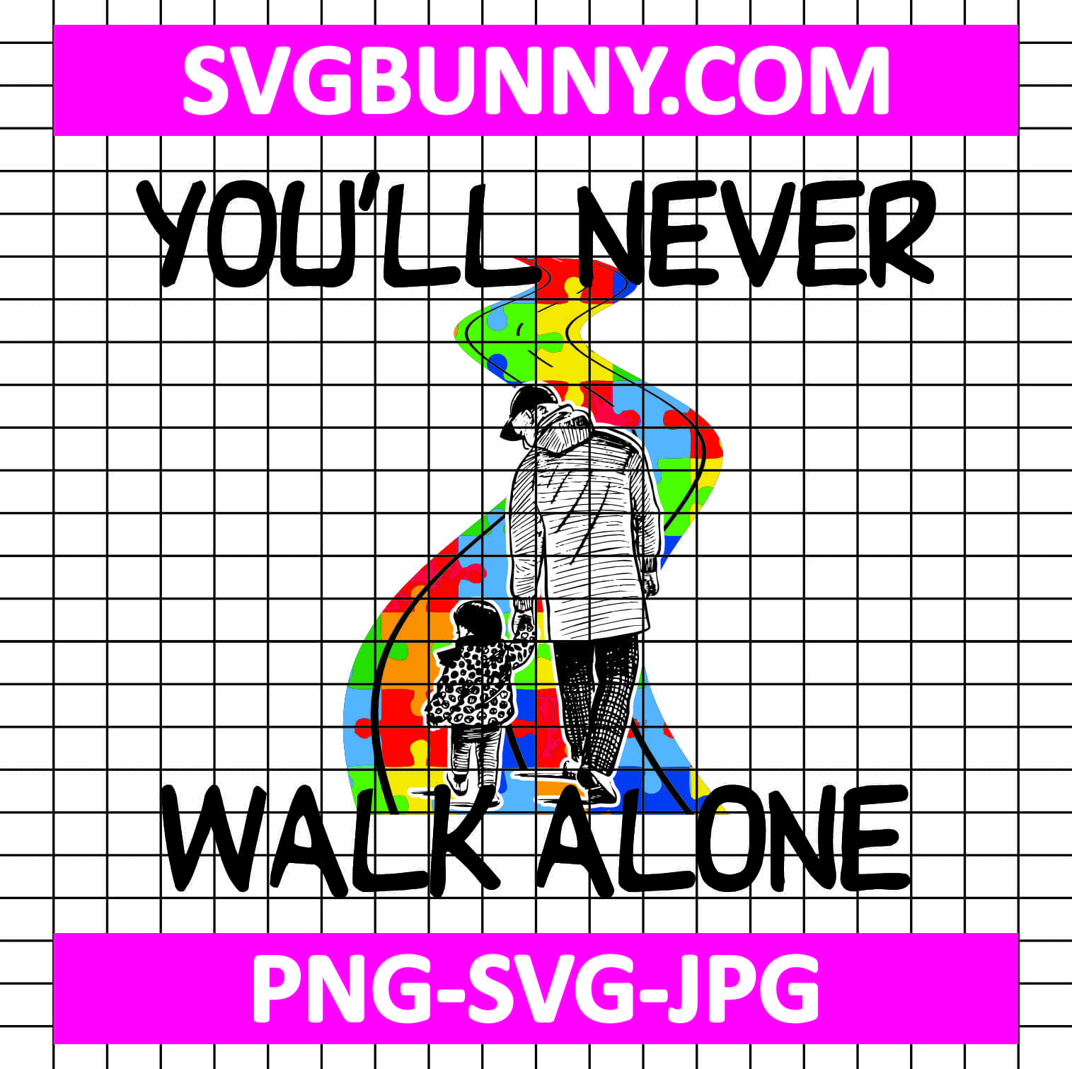 You Will Never Walk Alone SVG, Autism Dad And Son SVG, Puzzle Piece SVG, Autism SVG Super Autism SVG You Will Never Walk Alone SVG, Autism Dad And Son SVG, Puzzle Piece SVG, Autism SVG