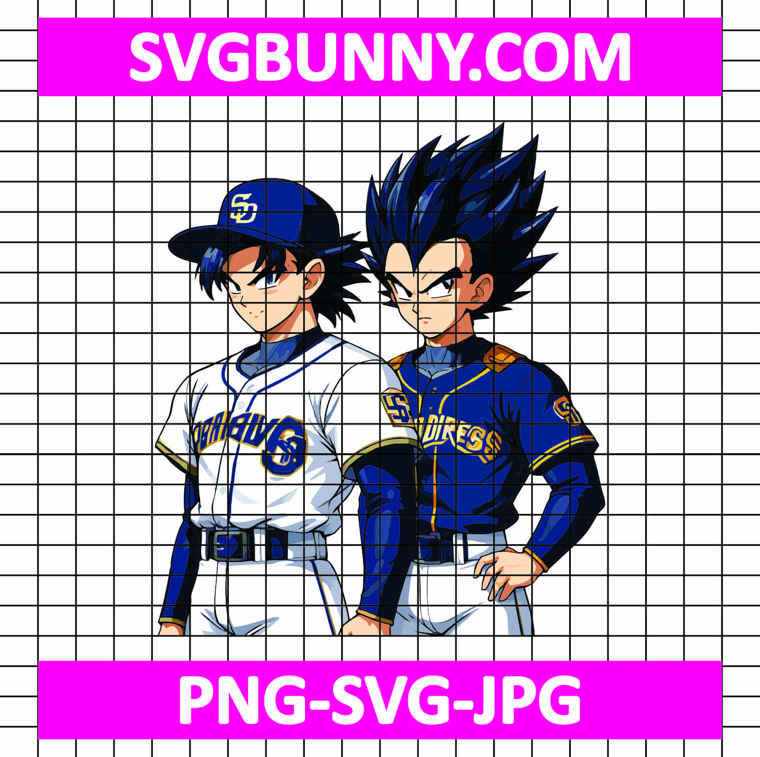 Goku And Vegeta San Diego Padres PNG, Anime Dragonball MLB Baseball PNG, Anime SVG, JPG, EPS, DEF Kuromi SVG Goku And Vegeta San Diego Padres PNG, Anime Dragonball MLB Baseball PNG, Anime SVG, JPG, EPS, DEF