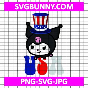Kuromi America SVG, Kuromi 04th Of July SVG, Kuromi Calebrating Independence Day SVG, Halloween SVG