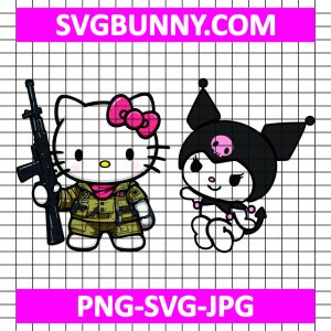 Kuromi And Hello Kitty SVG, The Revenge Of Hello Kitty SVG, Halloween SVG