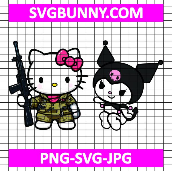 Kuromi And Hello Kitty SVG, The Revenge Of Hello Kitty SVG, Halloween SVG