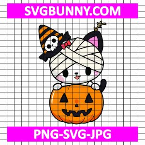 Kuromi Mummy Pumpkin Halloween SVG, Sanrio Kuromi Halloween SVG, Sanrio Kuromi SVG