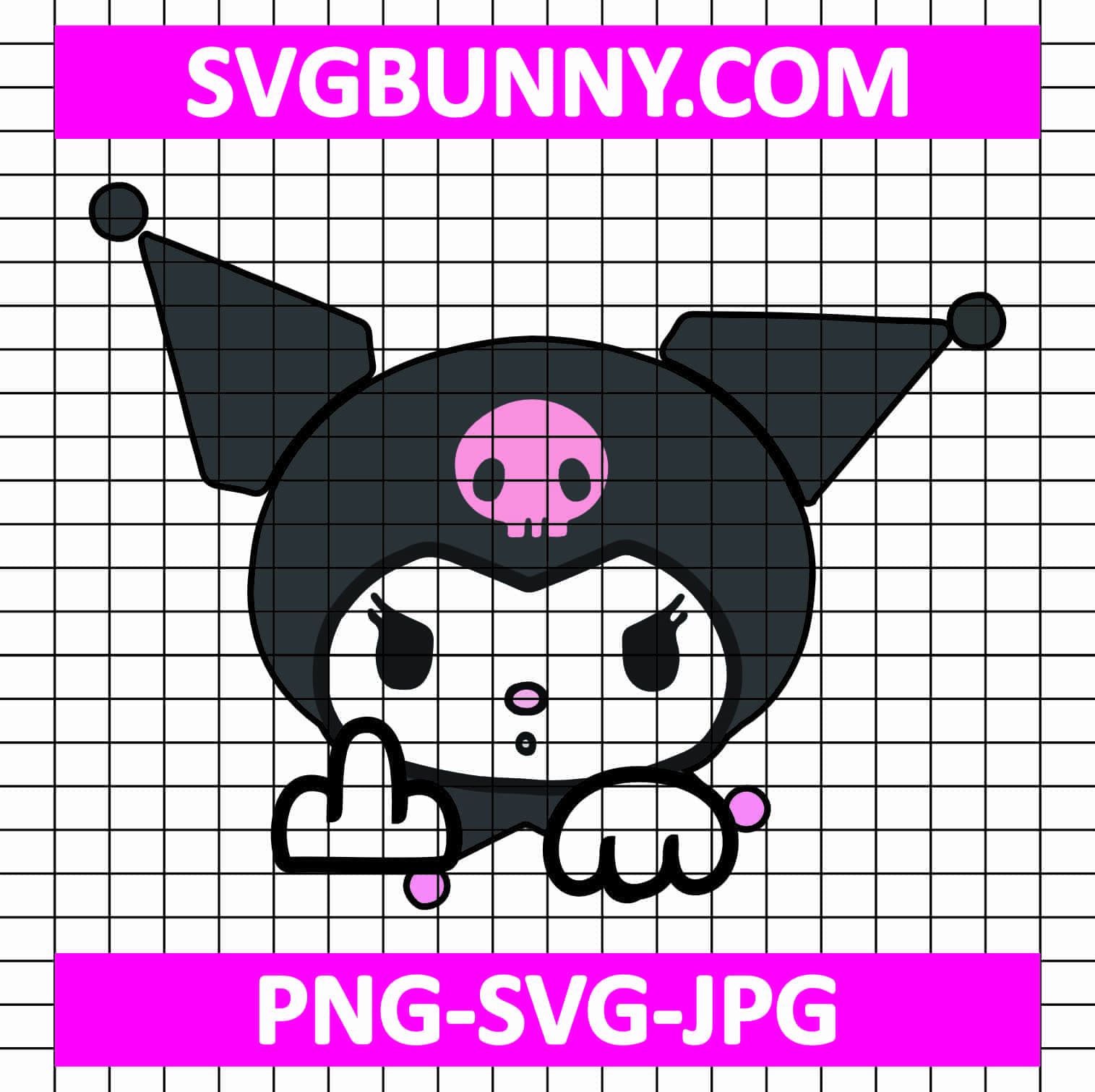 Kuromi SVG, Kuromi Middle Finger SVG, Cartoons SVG Kuromi SVG Kuromi SVG, Kuromi Middle Finger SVG, Cartoons SVG