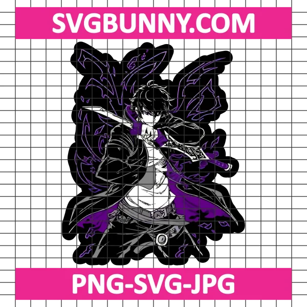 Sung Jin-woo SVG, Solo Leveling SVG, Anime SVG, Solo Leveling